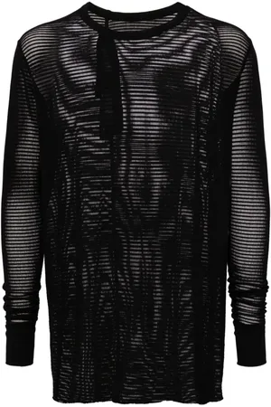 11 BY BORIS BIDJAN SABERI Langarmshirt im Mesh-Design