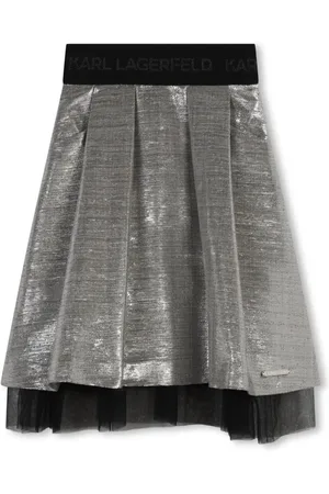 Karl Lagerfeld Faltenrock im Metallic-Look