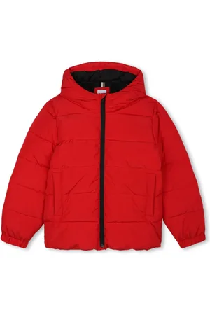HUGO BOSS Gefütterte Kapuzenjacke mit Logo-Print
