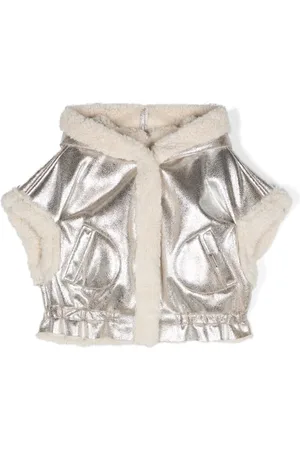 MONNALISA Metallic-Weste aus Faux Shearling