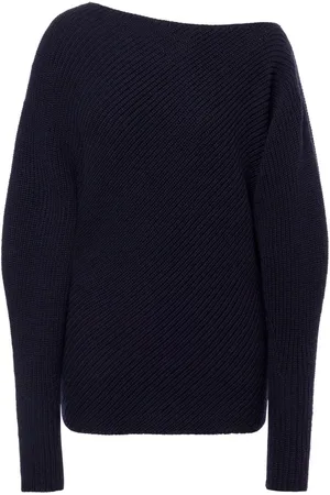 Serafini Asymmetrischer Pullover aus geripptem Strick