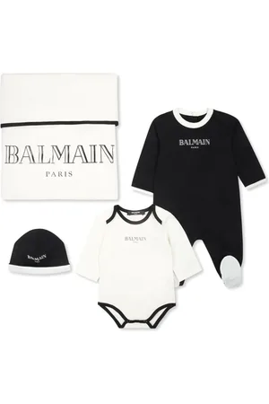 Balmain Vierteiliges Strampler-Set mit Logo-Print