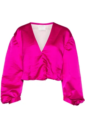 FORTE FORTE Cropped-Bluse aus Satin