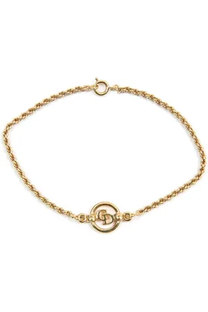 Dior 1990s Kettenarmband mit CD-Motiv
