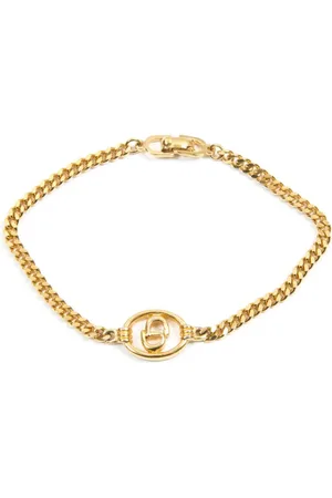 Dior 1990s Kettenarmband mit CD-Motiv