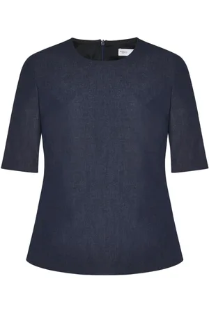 ROSETTA GETTY Twill-T-Shirt mit rundem Ausschnitt
