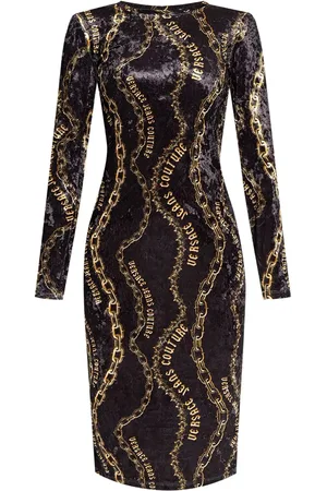 VERSACE Chain Couture Midikleid