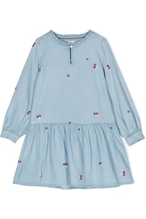 Tommy Hilfiger Chambray-Kleid mit Blumenstickerei