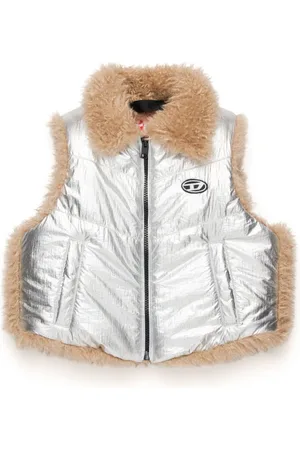 Diesel Gesteppte Weste mit Faux Fur