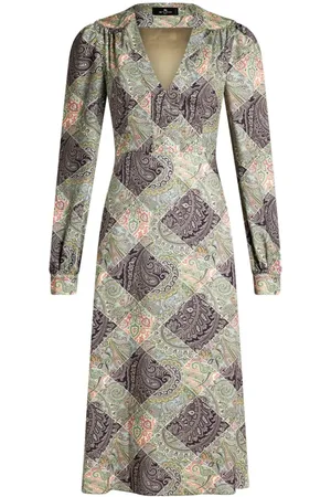 Etro Kariertes Twill-Kleid