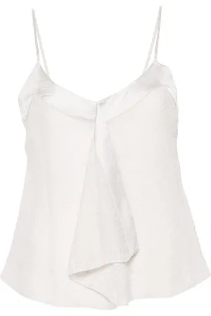 Emporio Armani Gerüschtes Seersucker-Oberteil