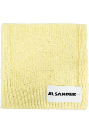 Jil Sander Schal mit Logo-Patch