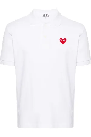 Comme des Garçons Poloshirt mit Herz-Patch