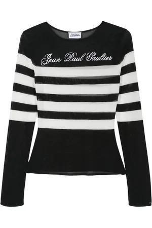 Jean Paul Gaultier Gestreifter Pullover mit Logo-Stickerei