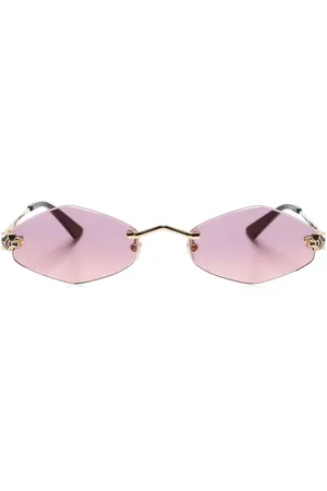 Cartier Geometrische Sonnenbrille mit Tigerkopf