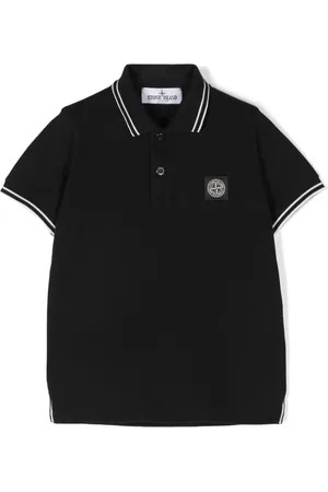 Stone Island Pikee-Poloshirt mit Kompass-Patch