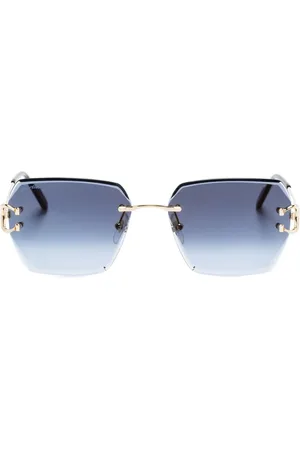 Cartier Eckige Signature C Sonnenbrille