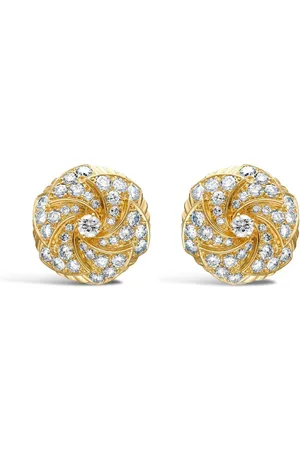 Cartier 1960s pre-owned 18kt Gelbgoldohrclips mit Diamanten