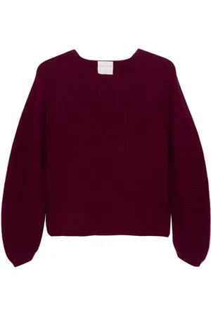 FORTE FORTE Gerippter Pullover mit rundem Ausschnitt