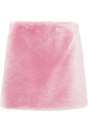 Prada Minirock aus Shearling in A-Linie