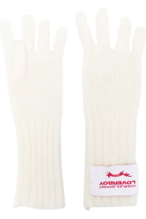 Charles Jeffrey Loverboy Gestrickte Handschuhe mit Logo-Patch