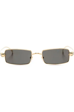 Cartier Panthère Sonnenbrille mit eckigem Gestell