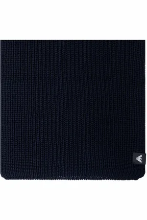 Emporio Armani Gestrickter Schal mit Logo-Patch