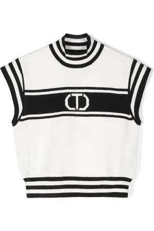 Twin-Set Trägershirt mit Intarsien-Logo