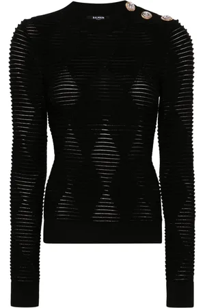 Balmain Pullover mit geprägten Knöpfen