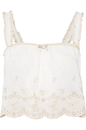 Reformation Top mit Lochstickerei