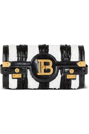 Balmain B-Buzz Clutch mit Perlendetail