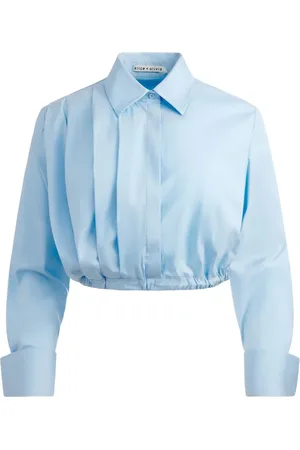 ALICE+OLIVIA Plissierte lLucile Popeline-Bluse