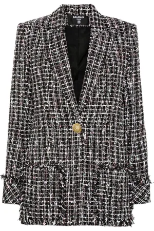 Balmain Einreihige Tweed-Jacke