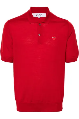 Comme des Garçons Poloshirt mit Herz-Patch