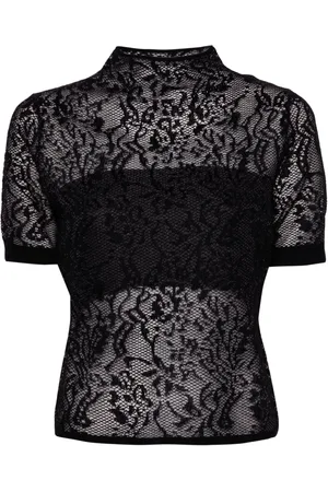 Twin-Set Semi-transparenter Pullover mit Jacquardmuster
