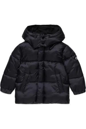 Diesel Gefütterte Kapuzenjacke mit Logo-Patch