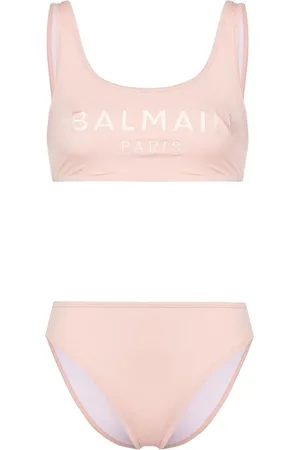 Balmain Bikini mit Logo-Stickerei
