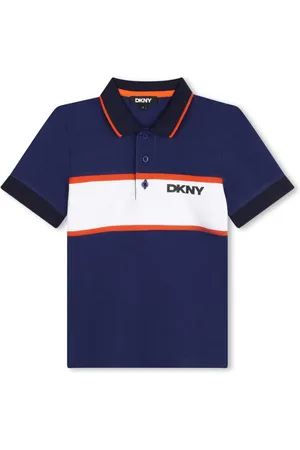 DKNY Gestreiftes Poloshirt mit Logo-Print