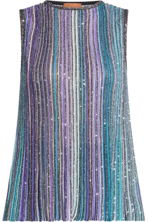 Missoni Plissiertes Oberteil mit Pailletten