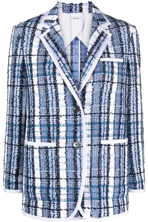 Thom Browne Bouclé-Blazer mit Karomuster