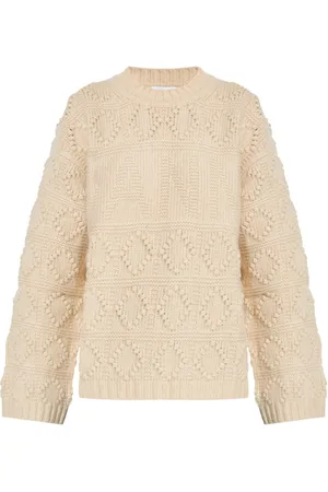 Ganni Pullover mit Intarsien-Logo
