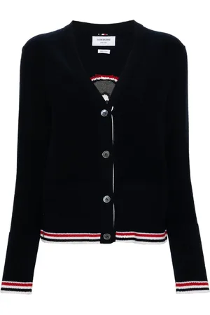 Thom Browne Schurwoll-Cardigan mit Hector-Intarsie