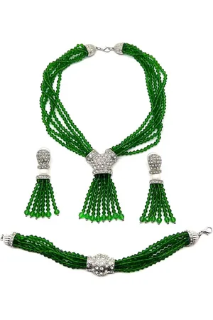 JENNIFER GIBSON JEWELLERY 1990s pre-owned Torsade Set aus Halskette, Ohrringen und Armband