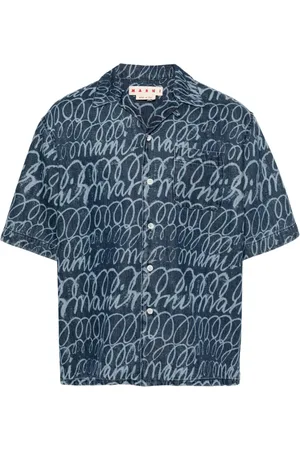 Marni Jeanshemd mit Echos-Print