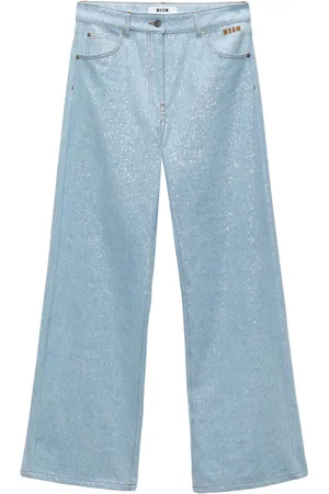 Msgm Weite Jeans mit Logo-Applikation