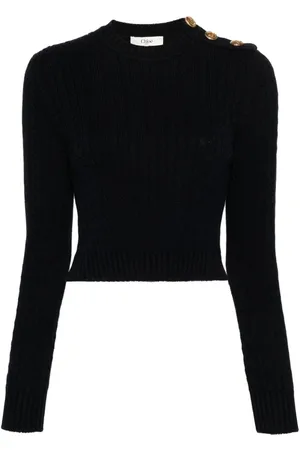 Chloé Cropped-Pullover mit Zopfmuster