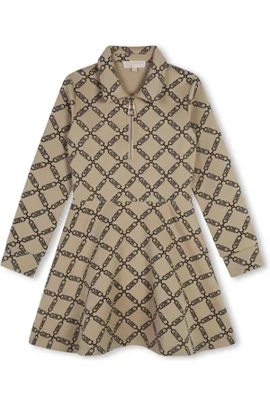 Michael Kors Langärmeliges Kleid mit Logo-Print