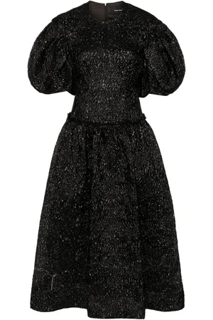Simone Rocha Midikleid mit Knitterfalten