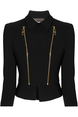Elisabetta Franchi Jacke mit Schößchen und Reißverschluss