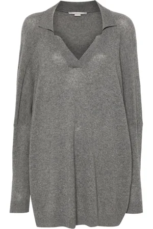 Stella McCartney Melierter Pullover mit Polokragen